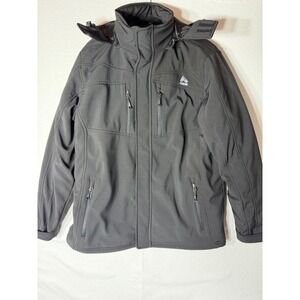 RBX‎ Men's Black Softshell Hooded Jacket Size L 2-in-1 systems